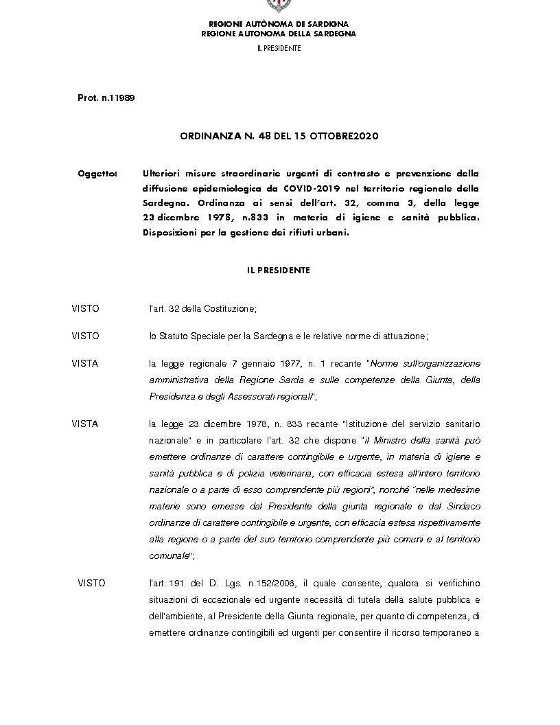 ORDINANZA
