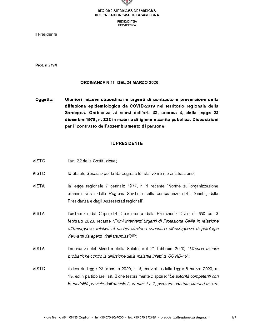 ORDINANZA