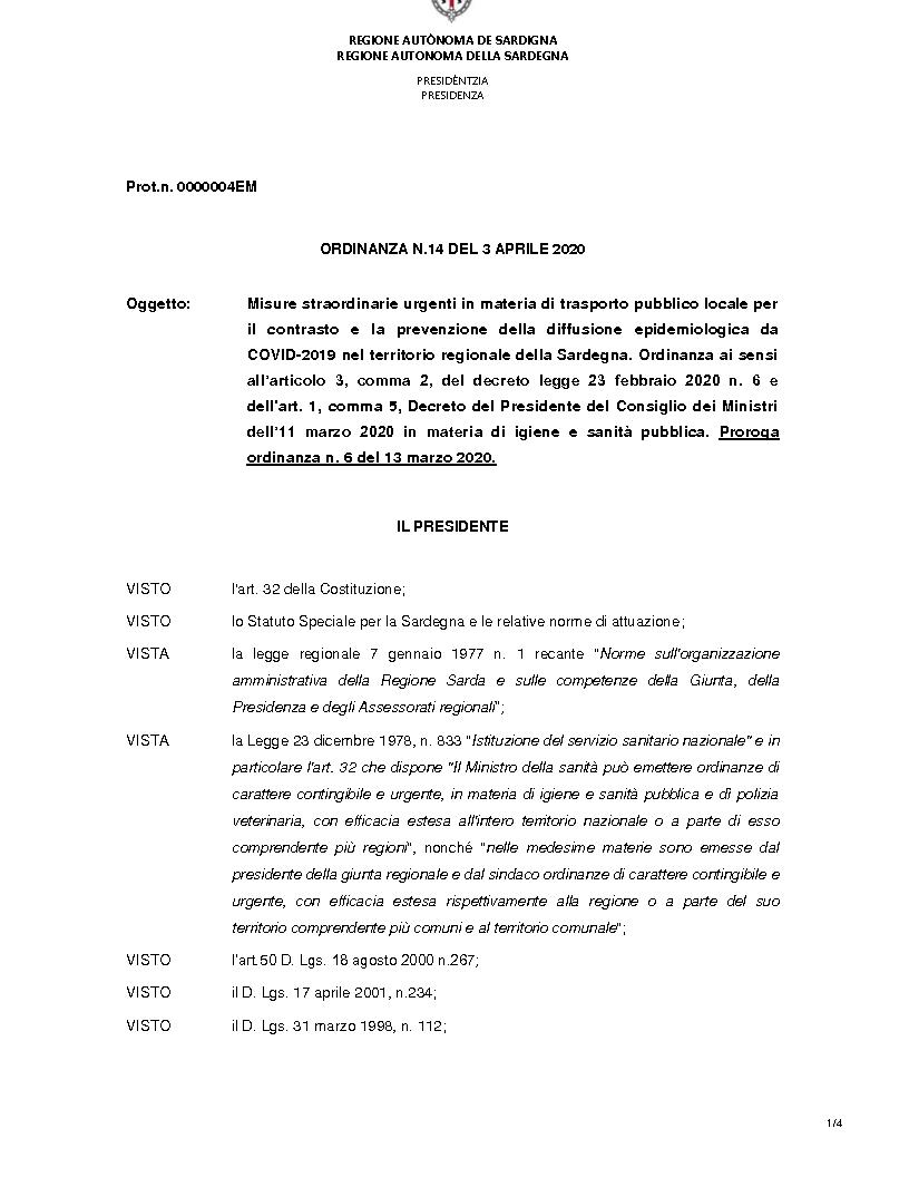 ORDINANZA
