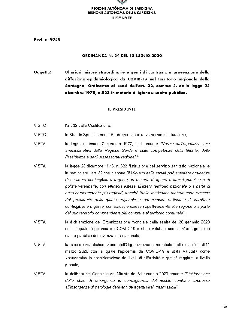 ORDINANZA