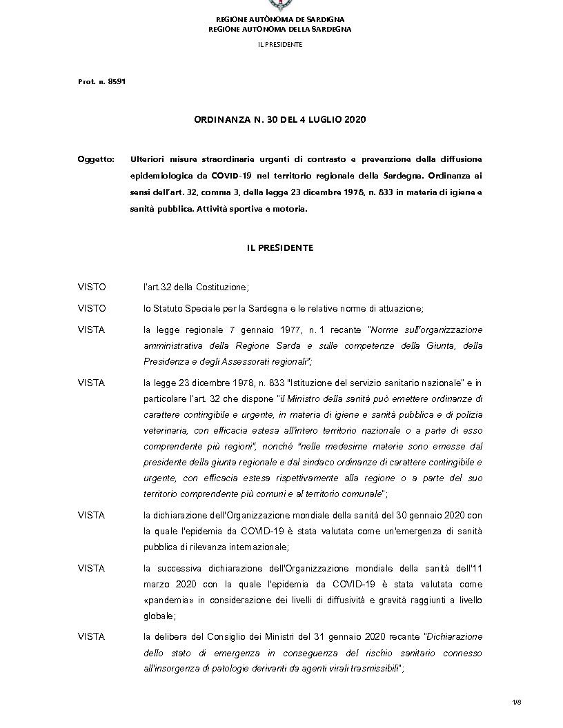 ORDINANZA