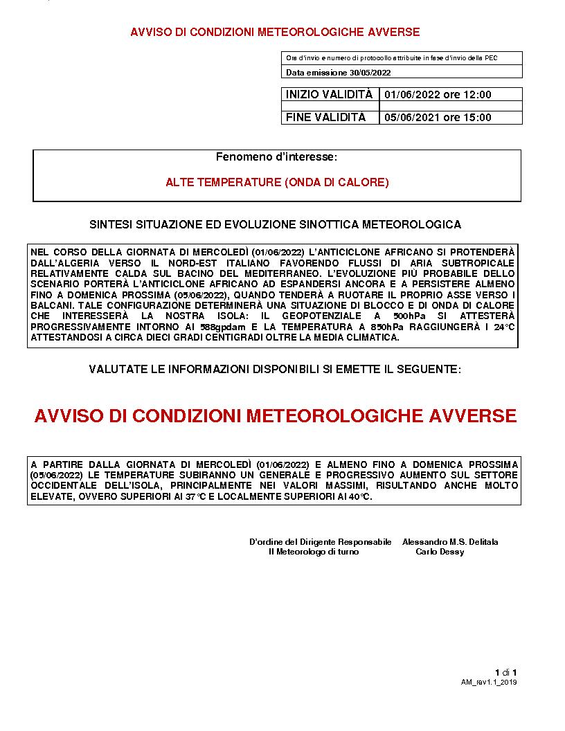 AVVISO